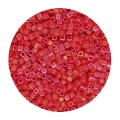 Miyuki Square Bead 1,8mm - Opaque Red Matted AB - 5g