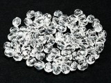 25 Glasschliffperlen Transparent Kristall AB 6mm