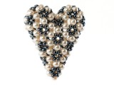 Kit - 3D Blumenherz im Perlenmix Pearls und Rocailles