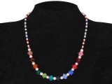 Regenbogenkette aus 4mm Perlen