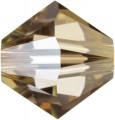 Preciosa Kristallperlen - 3mm - Crystal Golden Flare - 30 Bicone