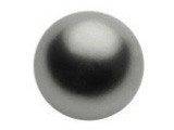 Preciosa Nacre Round Pearl - 4mm - Light Grey - 30 Bicone