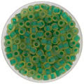 TOHO - Round 6/0 - Inside-Color Frosted Jonquil/Emerald-Lined